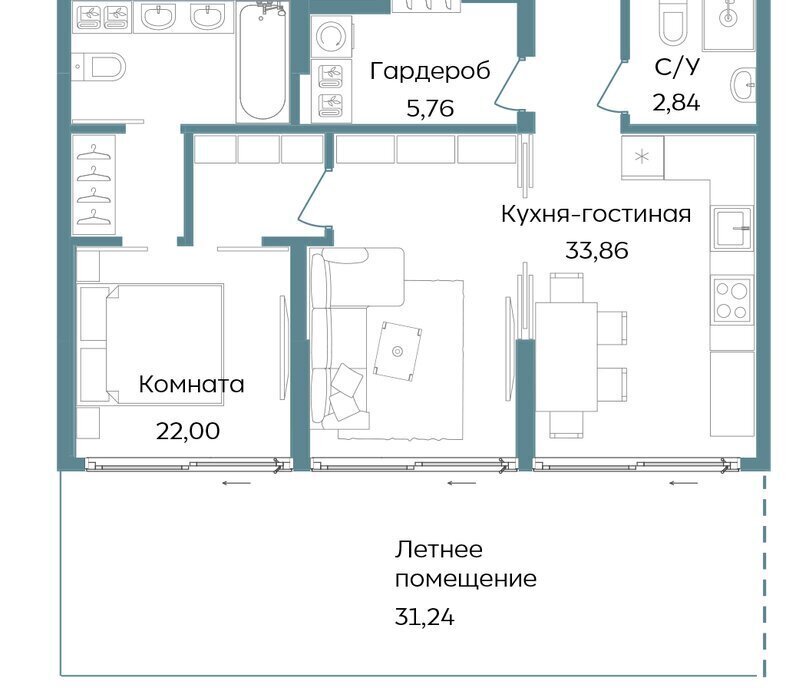 квартира г Саки TEMPO курортный кластер Темпо фото 1