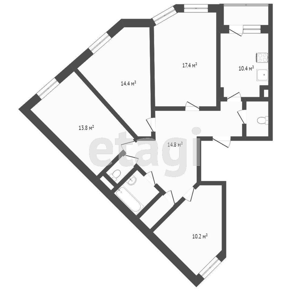 квартира г Надым ул Зверева 38 фото 1
