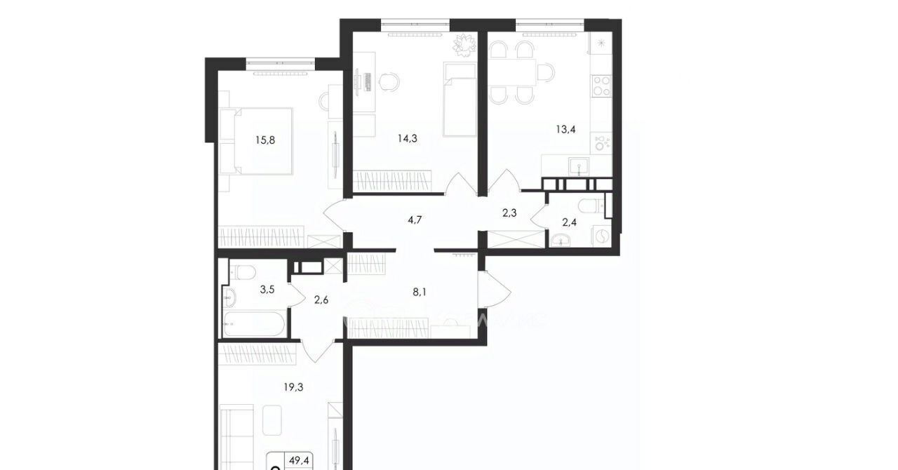 квартира г Воронеж р-н Центральный ул Загоровского 5/2 фото 1