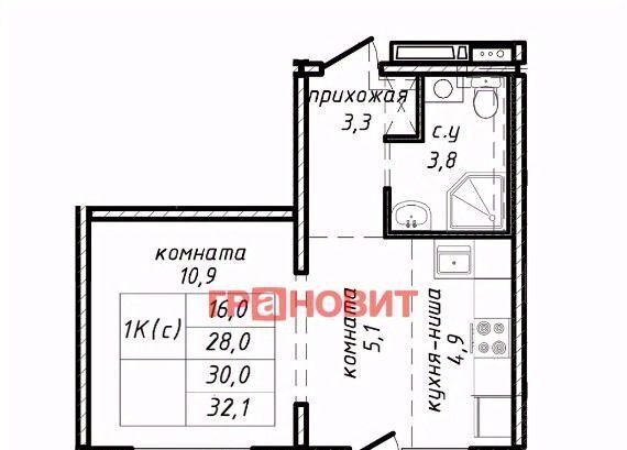 квартира г Новосибирск р-н Ленинский ул Связистов 162 ЖК Азимут Площадь Маркса фото 2