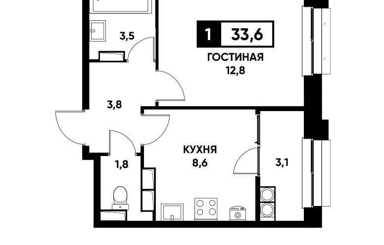 квартира г Ставрополь р-н Промышленный пр-кт Российский 18к/1 фото 1