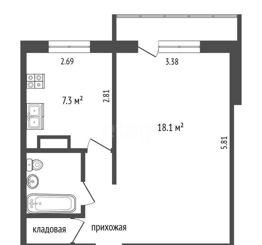 квартира г Вологда ул Воркутинская 16а 5 микрорайон фото 11