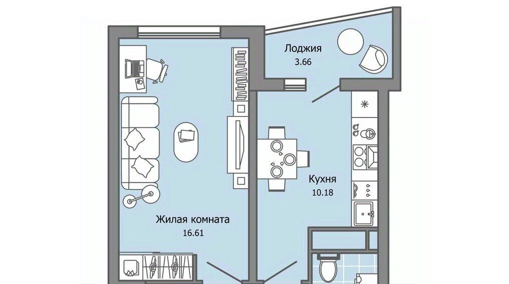 квартира г Ульяновск р-н Засвияжский микрорайон «Юго-Западный» 1 Ультраград жилой комплекс фото 1