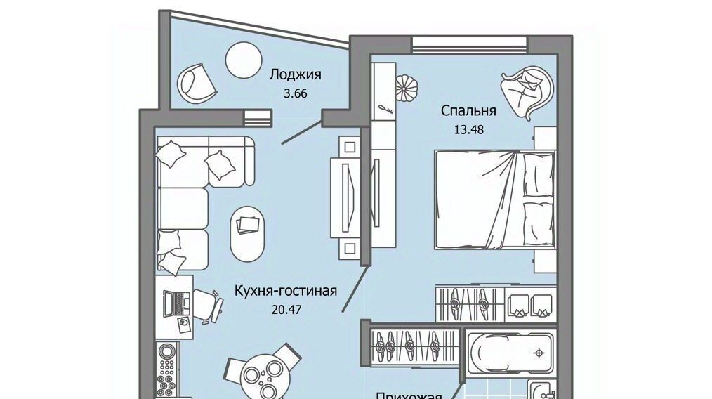 квартира г Ульяновск р-н Засвияжский микрорайон «Юго-Западный» 1 Ультраград жилой комплекс фото 1