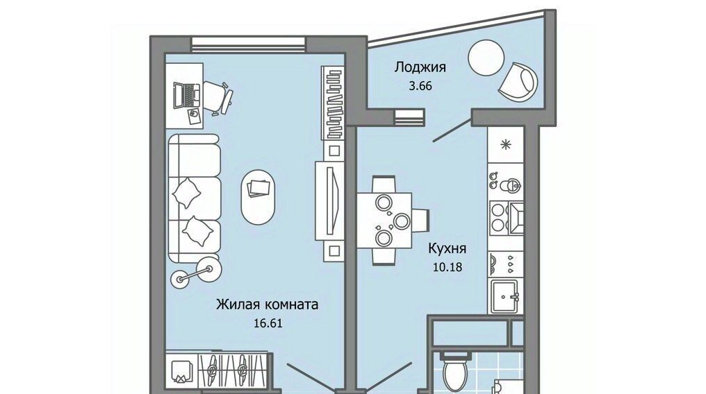 квартира г Ульяновск р-н Засвияжский микрорайон «Юго-Западный» 1 Ультраград жилой комплекс фото 1