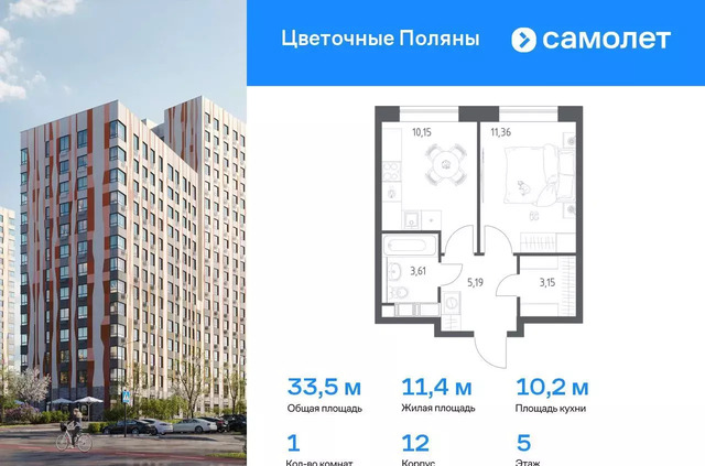ЖК «Цветочные поляны сити» р-н Филимонковское, Новомосковский административный округ, Филимонковский район, к 12 фото