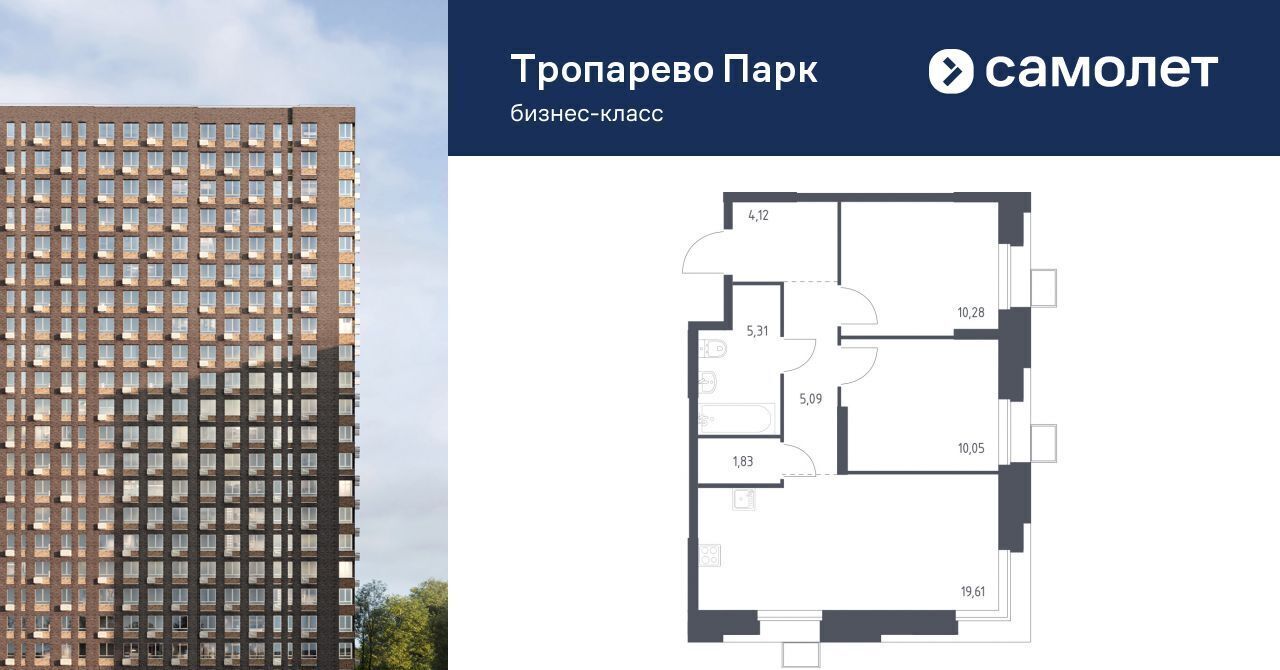 квартира г Москва метро Тропарёво метро Румянцево мк, к 2. 2 фото 1