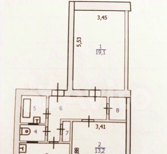 квартира г Курск р-н Центральный ул Радищева 69к/2 фото 3