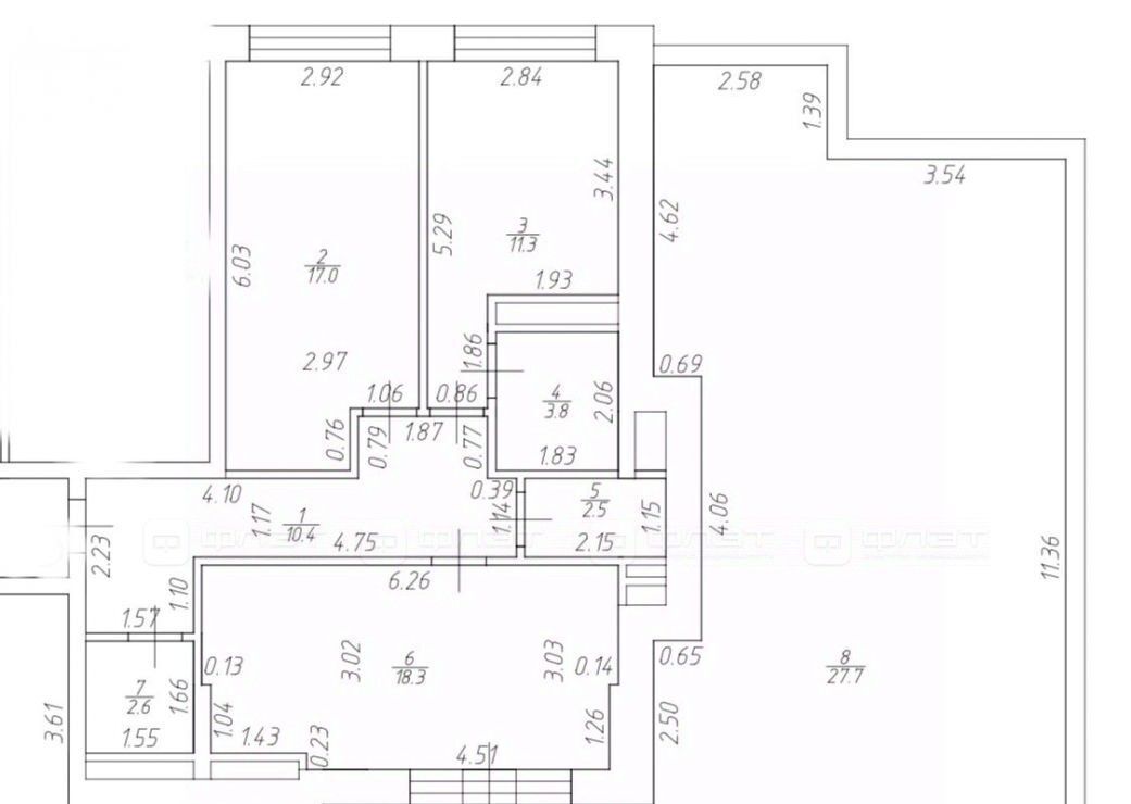 квартира г Казань метро Площадь Тукая ул Волкова 12 фото 2