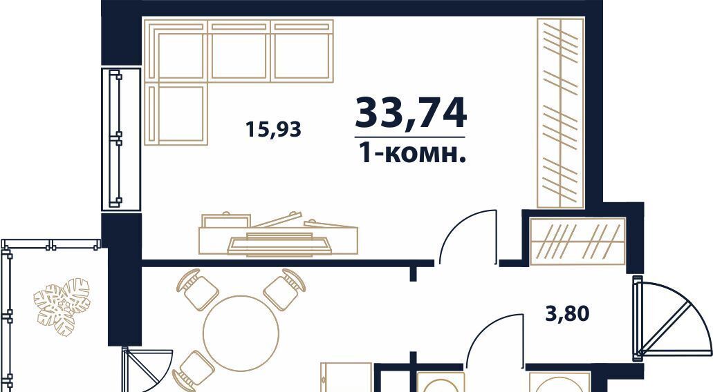 квартира г Ульяновск р-н Заволжский Новый Город ЖК Атмосфера 17-й кв-л фото 1