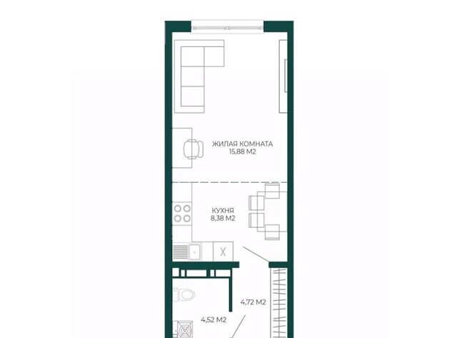 квартира р-н Железнодорожный ул Чаадаева 60б/2 фото