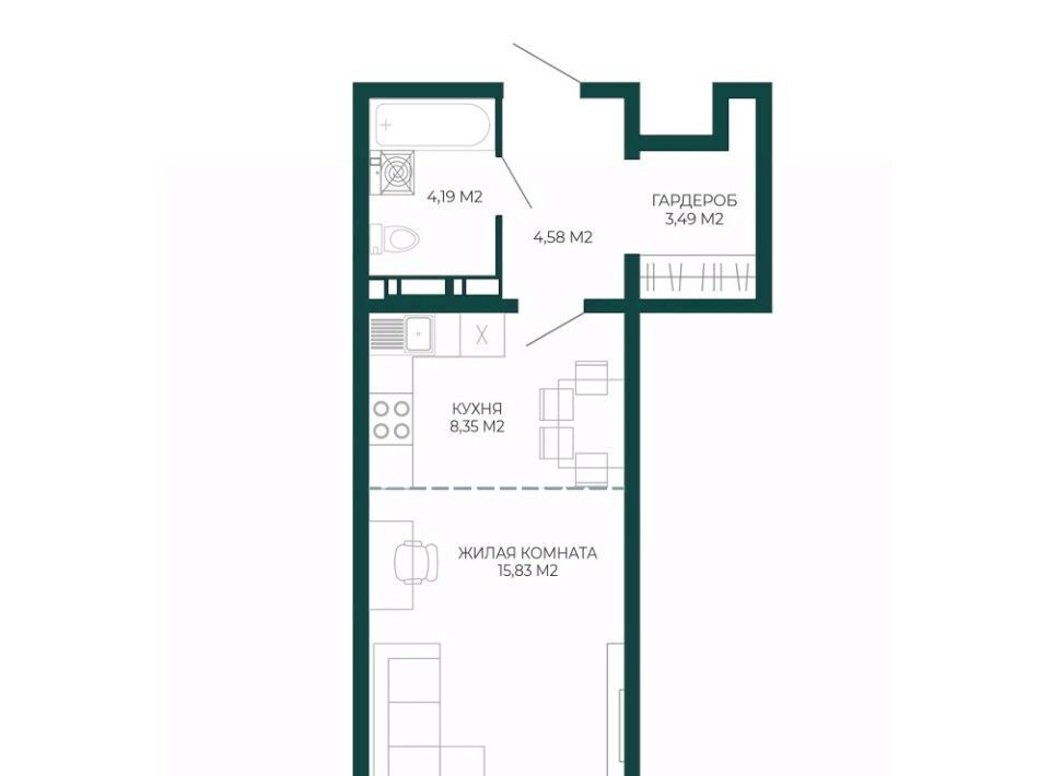 квартира г Пенза р-н Железнодорожный ул Чаадаева 60б/2 фото 1