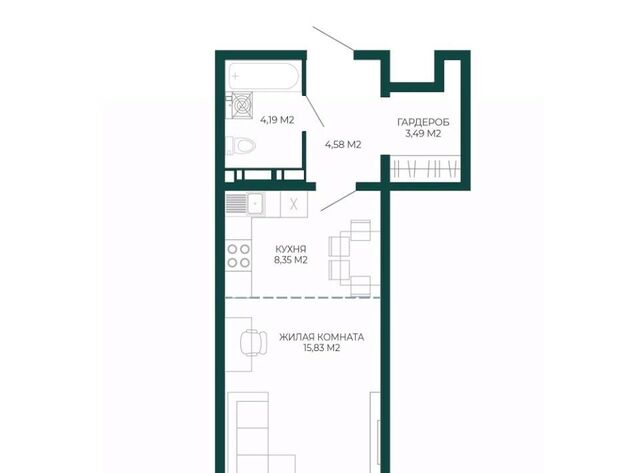 квартира р-н Железнодорожный ул Чаадаева 60б/2 фото