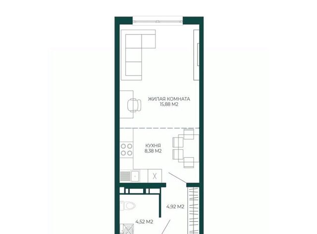 квартира р-н Железнодорожный ул Чаадаева 60б/2 фото