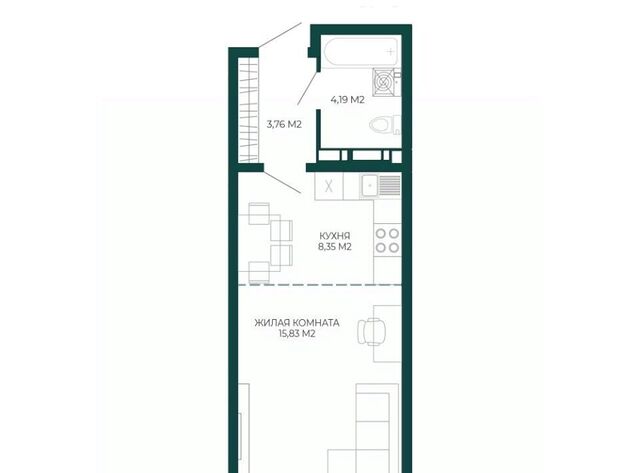 квартира р-н Железнодорожный ул Чаадаева 60б/2 фото