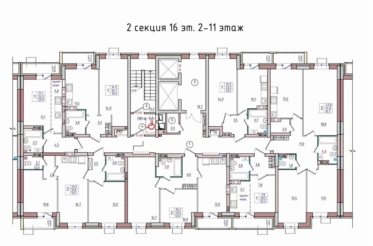 квартира г Волгоград р-н Красноармейский ул им. Голубева 1 фото 2