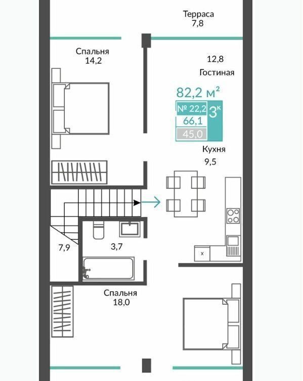 квартира г Алушта с Виноградное ул Сусловой 2 фото 2