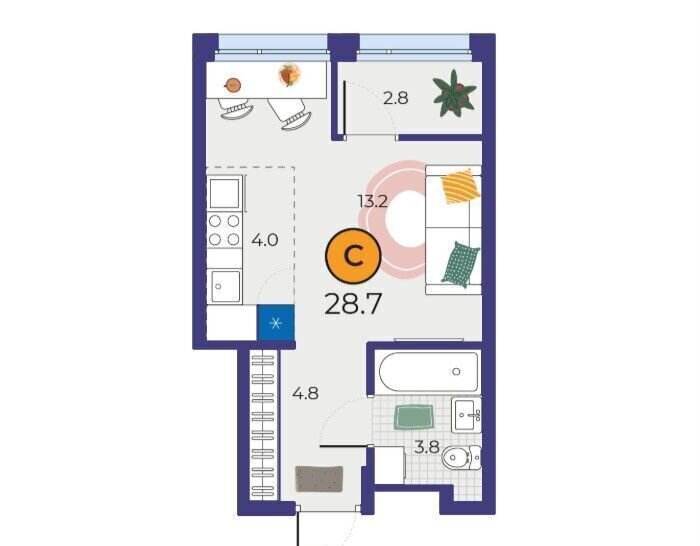 квартира г Тюмень р-н Восточный ул Мельникайте 151 корп. 1 фото 1