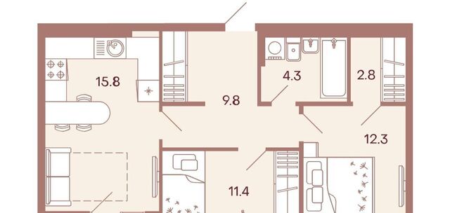 квартира р-н Железнодорожный ул Измайлова 38к/3 фото