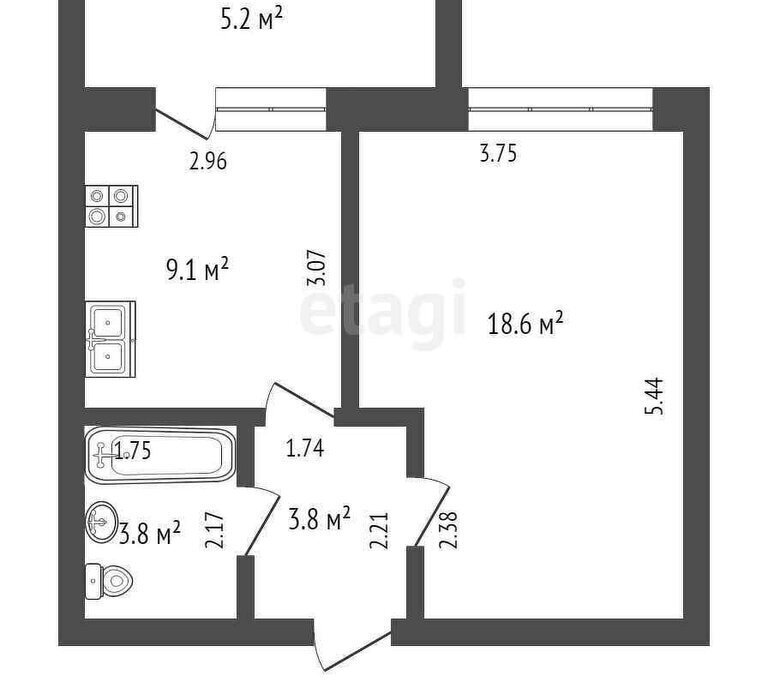 квартира г Тюмень п Тарманы Игримская улица, 35 фото 1