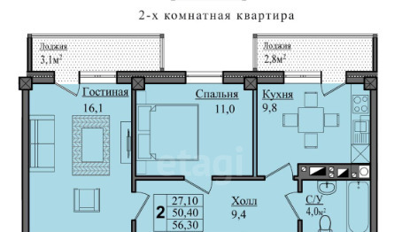 квартира г Майкоп пер 7-й 14а фото 22