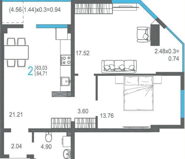 квартира г Ялта ул Кирова 2 ЖК «Вишневый сад» з/у 155А, корп. 1 фото 1