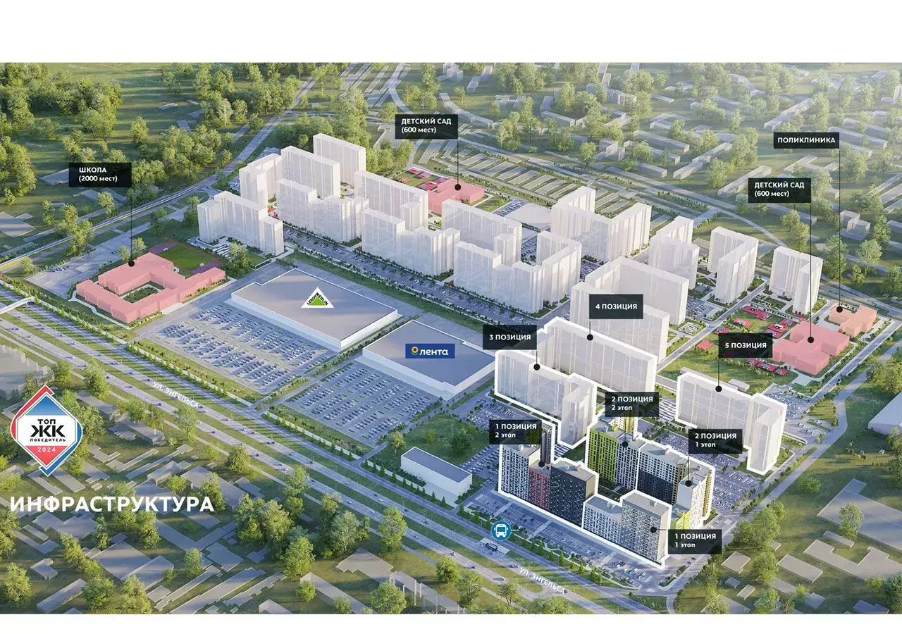 квартира г Курск р-н Сеймский ул Энгельса 115 ЖК «Инстеп.Сити» поз. 4 фото 30