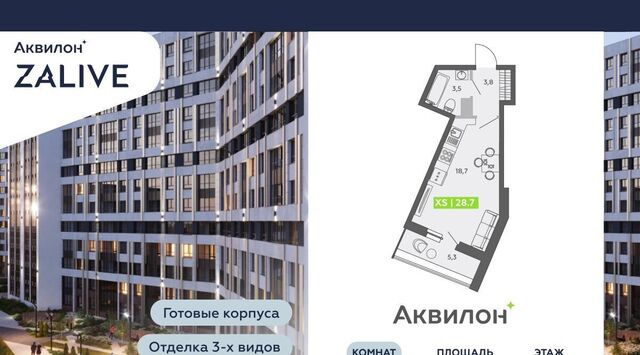 метро Спортивная ул Чирикова 5 ЖК Аквилон ZALIVE округ Гавань фото