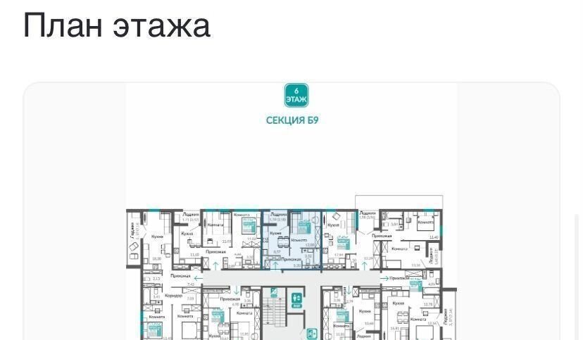 квартира г Симферополь ул. Куйбышева/Киевская, уч. 1. 1, 1 этап, секц. Б 9 фото 3