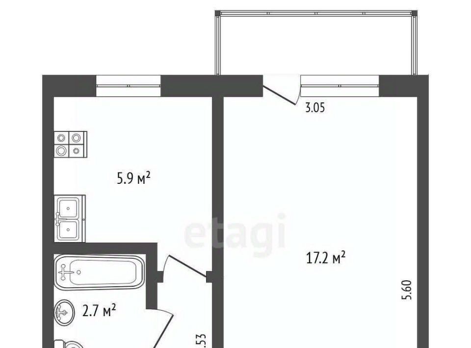 квартира г Новодвинск ул Димитрова 2 фото 2