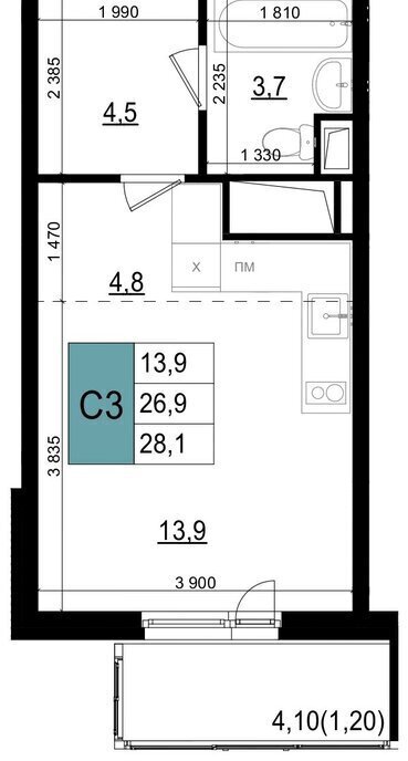 квартира г Одинцово ул Бзри Одинцово, к 23 фото 1