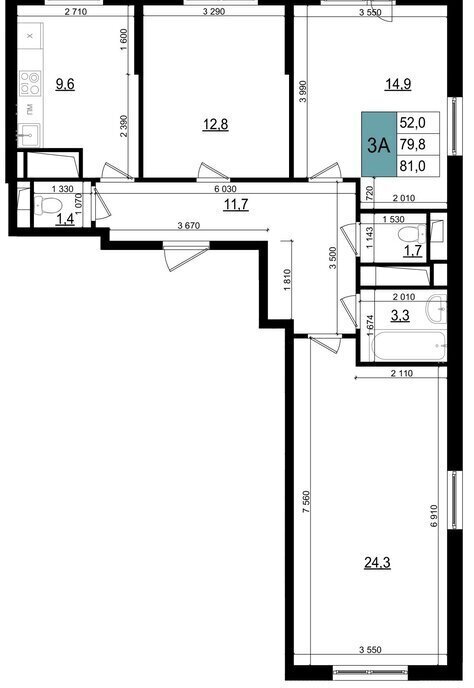 квартира г Одинцово ул Бзри Одинцово, к 23 фото 1