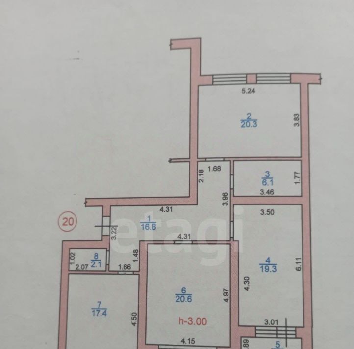 квартира г Владикавказ р-н Затеречный б-р Цветочный 25к/4 фото 10