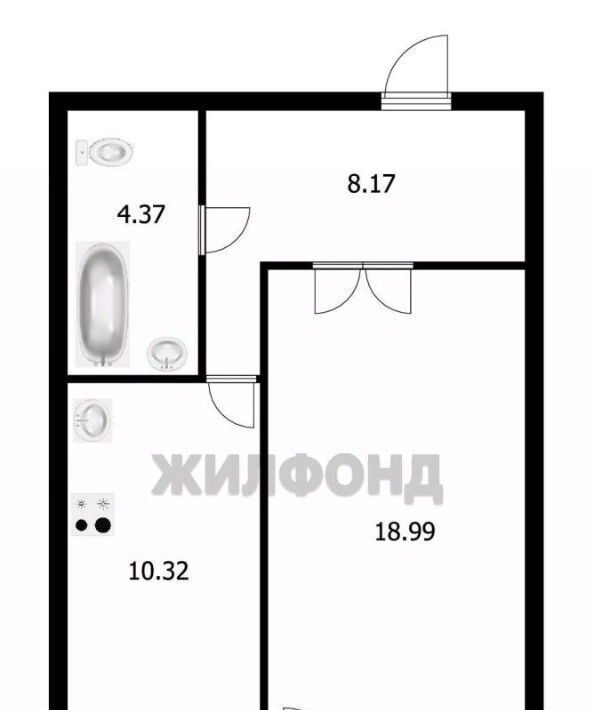 квартира г Новосибирск ул Сибиряков-Гвардейцев 44/7 Площадь Маркса фото 21