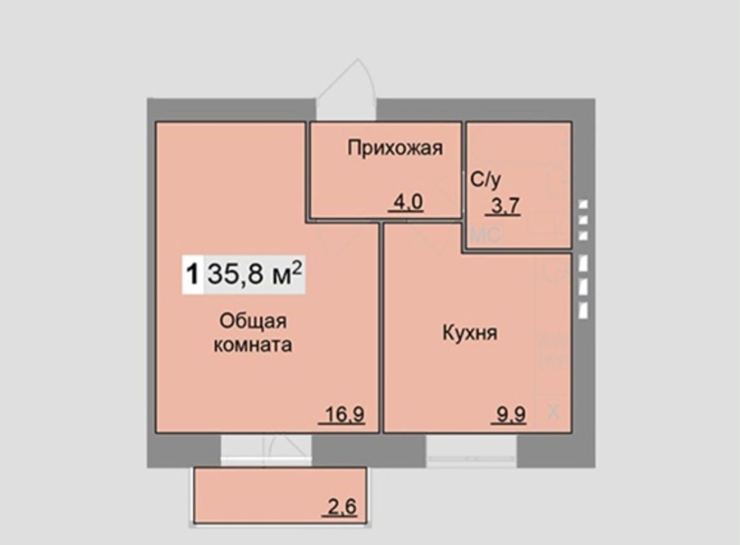 квартира г Тула р-н Привокзальный Дорожная ул., 5к 1, д. Харино фото 20
