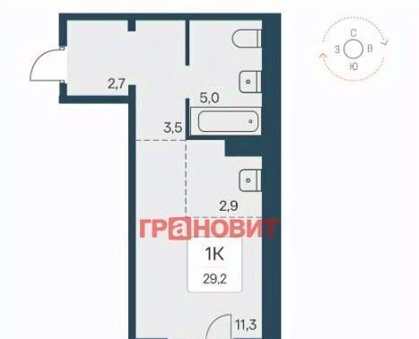 квартира г Новосибирск ул Сибиряков-Гвардейцев 53/10 Площадь Маркса фото 2