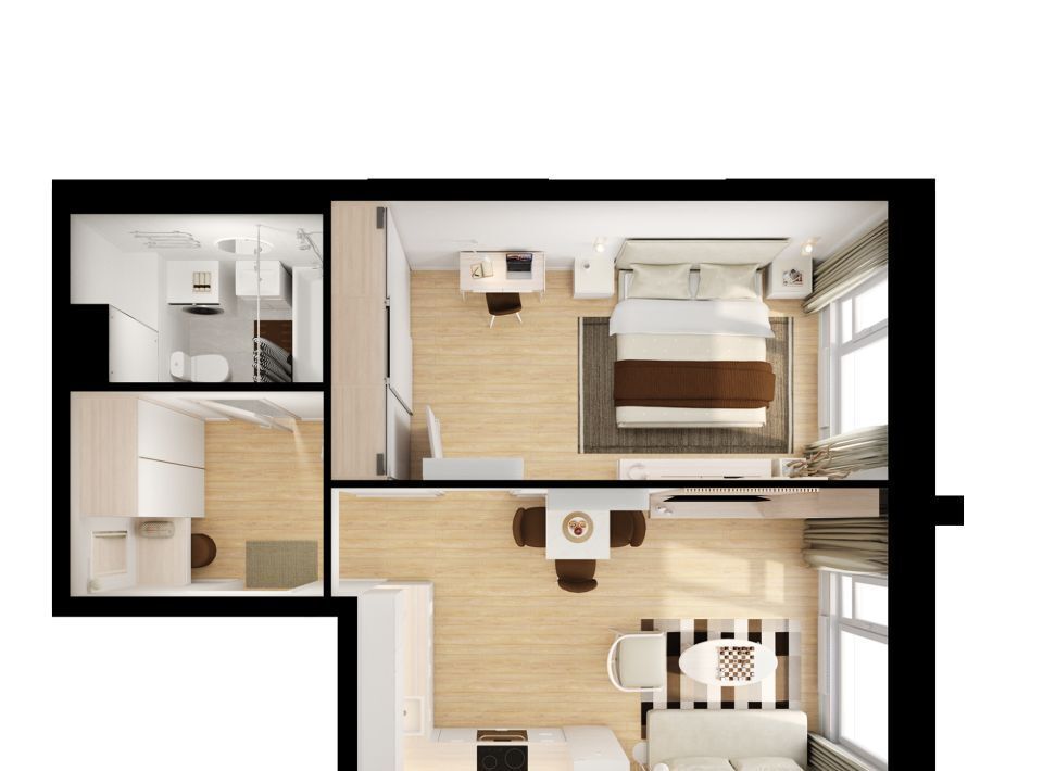 квартира г Зеленоград Зеленоград — Крюково, 22-й мкр, 6. 1 фото 2