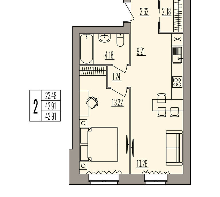 квартира г Волгоград ул им. Землячки 84/10 фото 1