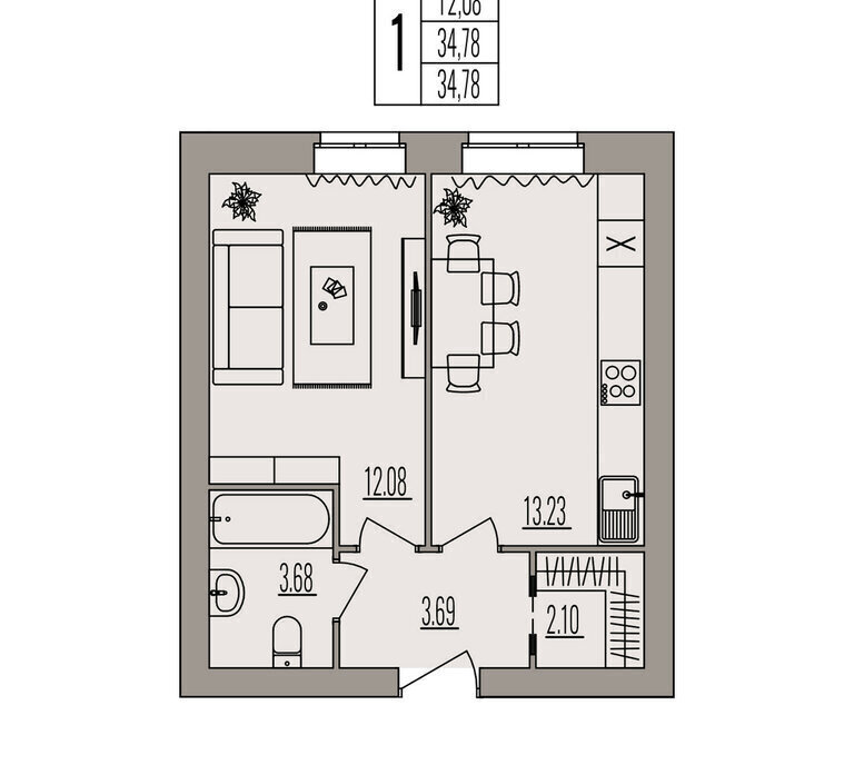 квартира г Волгоград ул им. Землячки 84/10 фото 1
