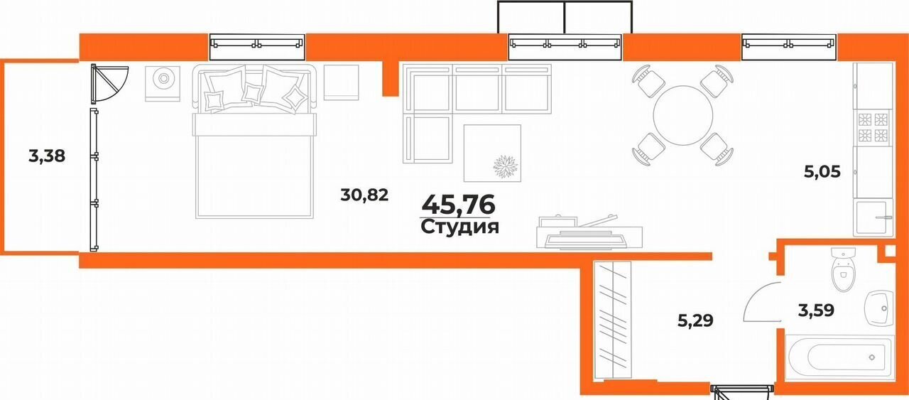 квартира г Хабаровск р-н Железнодорожный ул Воронежская 6 фото 1