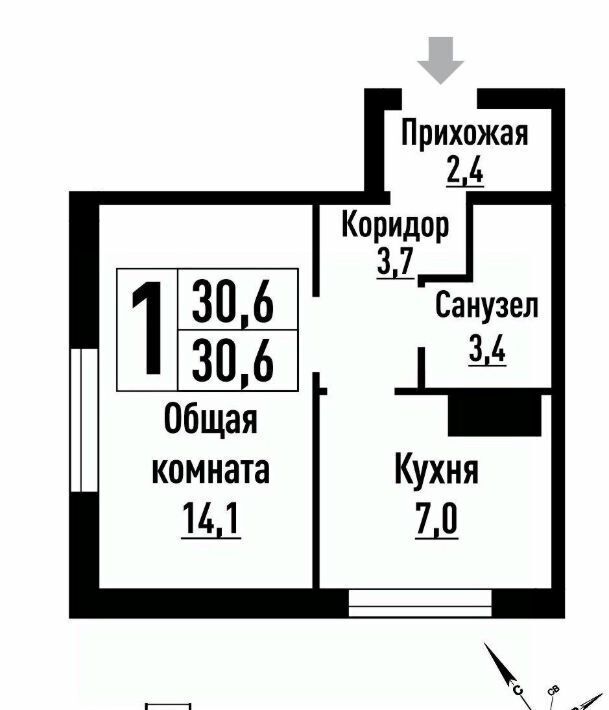 квартира г Барнаул р-н Индустриальный ул им В.Т.Христенко 5 ЖК Ёлочки фото 1