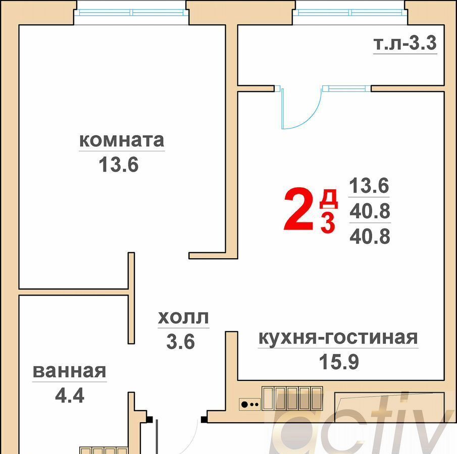 квартира г Верхняя Пышма пр-кт Успенский 113г/113д фото 3