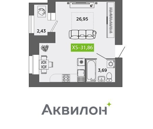 квартира г Северодвинск ЖК Квартал №100 фото 1