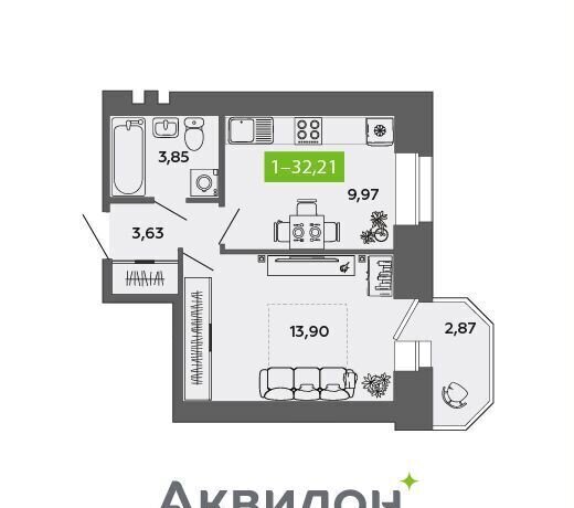квартира г Северодвинск Новый город ул Ломоносова 7 ЖК Квартал №100 город фото 1