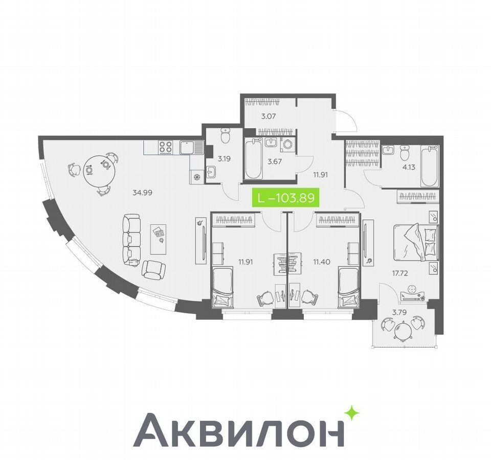 квартира г Архангельск р-н Октябрьский округ пр-т Троицкий/ул. Карла Маркса, жилой дом, р-н Октябрьский фото 1