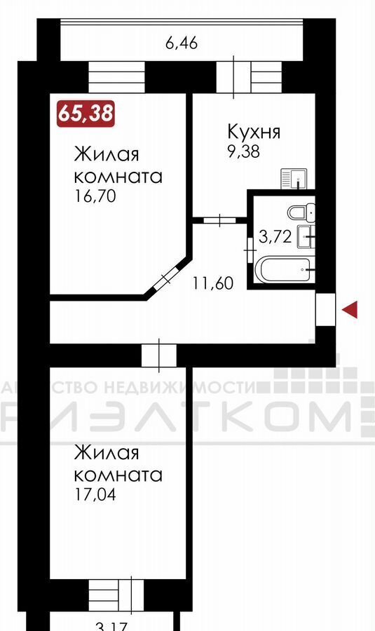 квартира г Благовещенск ул Набережная 50/2 фото 2