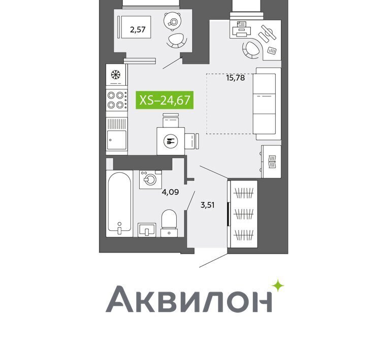 квартира г Архангельск р-н Ломоносовский округ ЖК «Аквилон CITY Towers» фото 1