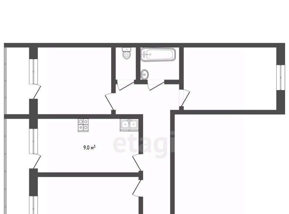 квартира г Балашов ул Строителей 7 фото 2
