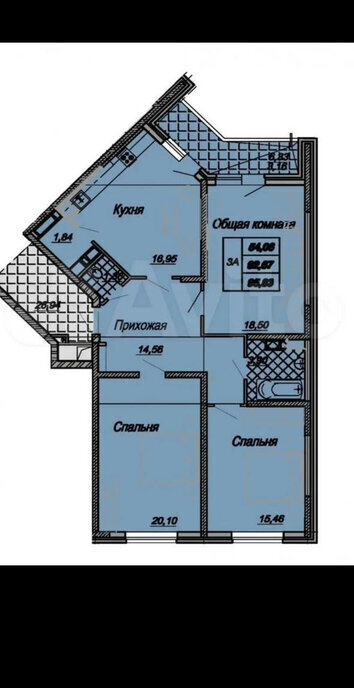 квартира г Краснодар р-н Центральный ул Октябрьская 181/2к 3 фото 1