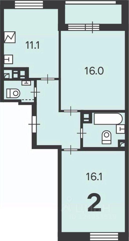 квартира г Видное ш 30 км Каширское 1 с 1 фото 1